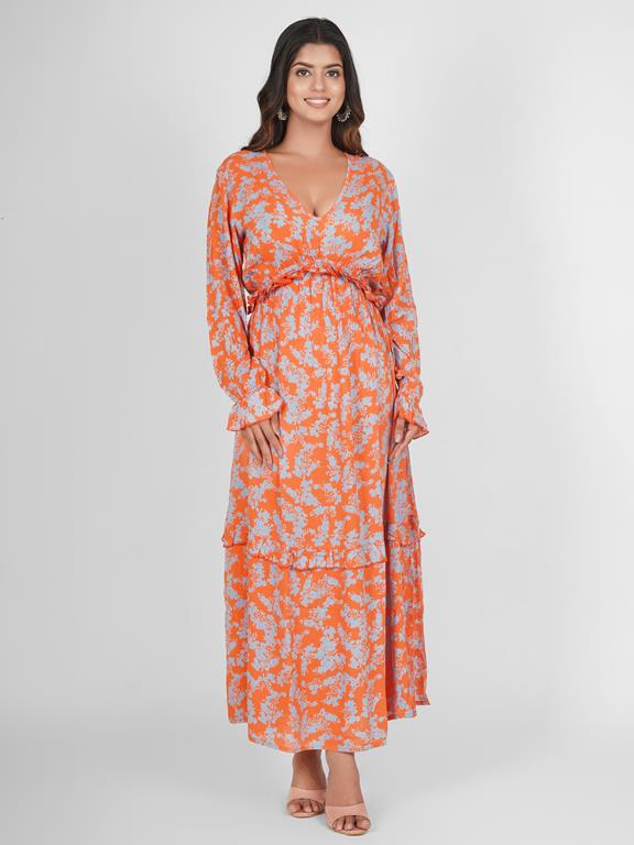 BEACHWEAR DRESS MAXI LS